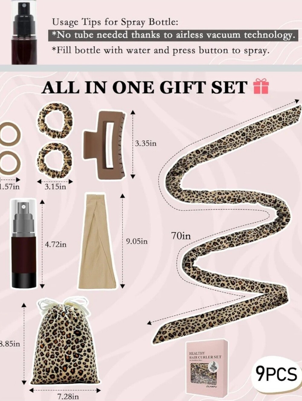 Zilampu Heatless Hair Curler Set For Healthier Hair